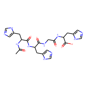 Structure chimique de AC-HIS-HIS-GLY-HIS-OH
