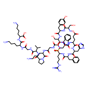Structure chimique de ACTH (1-16), human