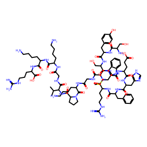 Structure chimique de ACTH (1-17), human