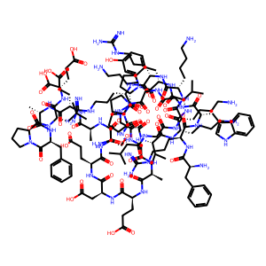 Structure chimique de ACTH (7-38), human