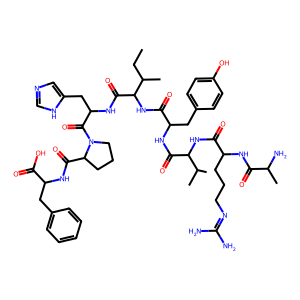 Structure chimique de Angiotensin A