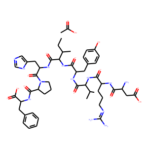 Structure chimique de Angiotensin II acetate