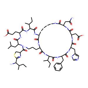 Structure chimique de Bacitracin A