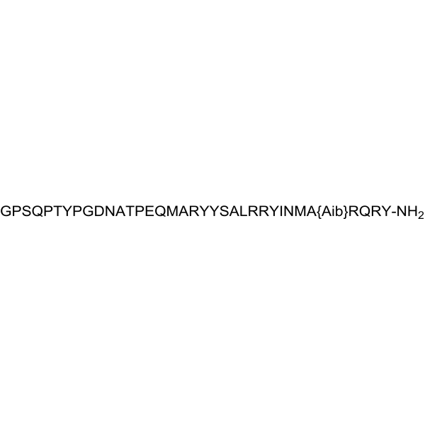 Structure chimique de [cPP1-7,NPY19-23,Ala31,Aib32,Gln34]-hPancreatic Polypeptide