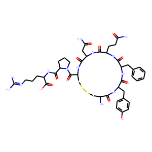 Structure chimique de CYS-TYR-PHE-GLN-ASN-CYS-PRO-ARG