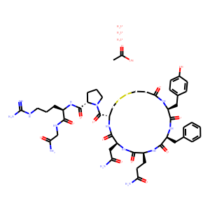 Structure chimique de Desmopressin acetate trihydrate