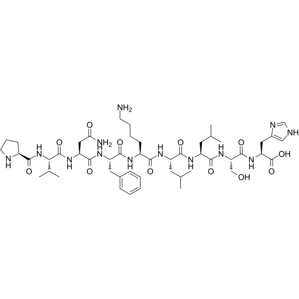 Structure chimique de Hemopressin (human, mouse)