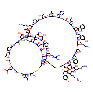 Structure chimique de Huwentoxin XVI