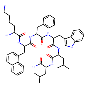 Structure chimique de K-(D-1-Nal)-FwLL-NH2