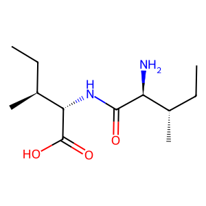 Structure chimique de L-isoleucyl-L-isoleucine