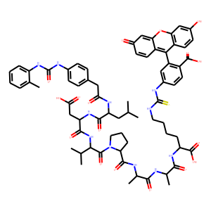 Structure chimique de LDV FITC