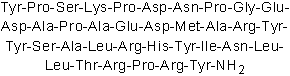 Structure chimique de [Leu31,Pro34]-Neuropeptide Y (human, rat)