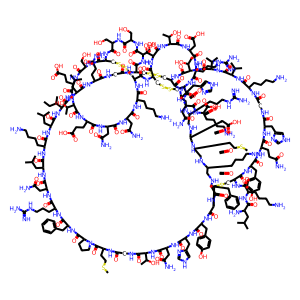 Structure chimique de Mambalgin 1