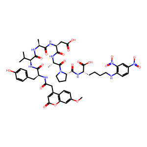 Structure chimique de Mca-YVADAPK(Dnp)