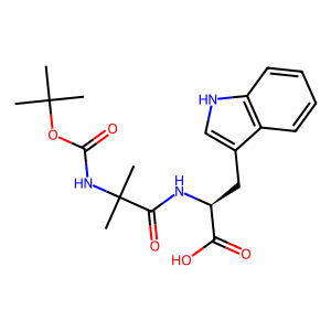 Structure chimique de N-[(1,1-Dimethylethoxy)carbonyl]-2-methylalanyl-L-tryptophan