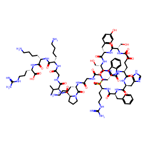 Structure chimique de N-Acetyl, ACTH (1-17), human