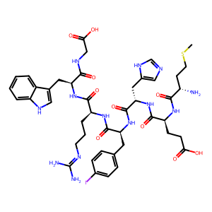 Structure chimique de (p-Iodo-Phe7)-ACTH (4-10)