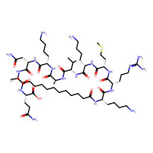 Structure chimique de Pep2m, myristoylated