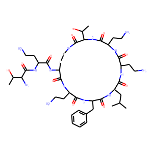 Structure chimique de Polymyxin B nonapeptide