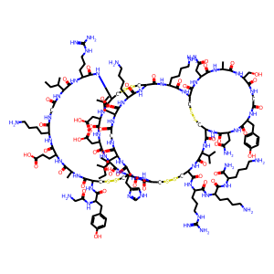 Structure chimique de Purotoxin 1