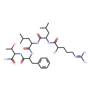 Structure chimique de RLLFT-NH2