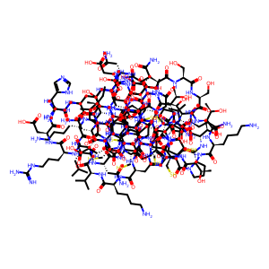 Structure chimique de SHORT NEUROTOXIN alpha
