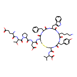 Structure chimique de Urotensin II (human)