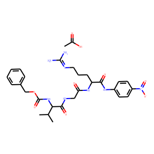 Structure chimique de Z-Val-Gly-Arg p-nitroanilide acetate salt